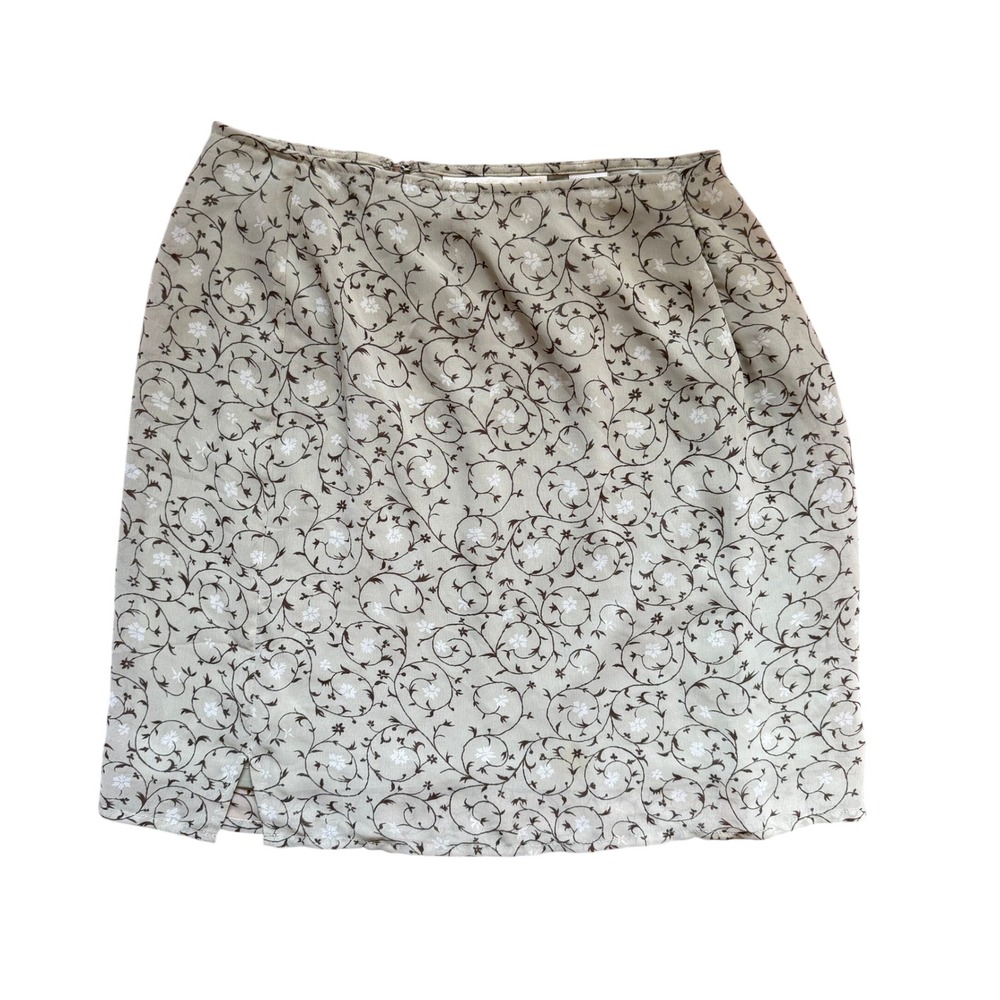 Vintage Y2K Compagnie Internationale Express Floral Mini Skirt Green 90s Cottage
